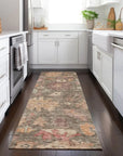 LOOMLAN Rugs Tirana Brown Washable Indoor-Outdoor Rug