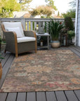 LOOMLAN Rugs Tirana Brown Washable Indoor-Outdoor Rug