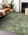 LOOMLAN Rugs Tirana Green Washable Indoor-Outdoor Rug