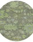 LOOMLAN Rugs Tirana Green Washable Indoor-Outdoor Rug