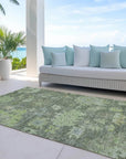 LOOMLAN Rugs Tirana Green Washable Indoor-Outdoor Rug