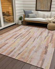 LOOMLAN Rugs Torra Pink Washable Indoor-Outdoor Rug
