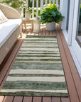 LOOMLAN Rugs Tramma Green Washable Indoor-Outdoor Rug