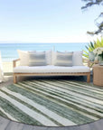 LOOMLAN Rugs Tramma Green Washable Indoor-Outdoor Rug