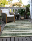LOOMLAN Rugs Tramma Green Washable Indoor-Outdoor Rug