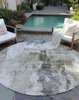 LOOMLAN Rugs Tundra Brown Washable Indoor-Outdoor Rug