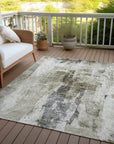 LOOMLAN Rugs Tundra Brown Washable Indoor-Outdoor Rug