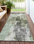 LOOMLAN Rugs Tundra Green Washable Indoor-Outdoor Rug