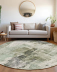 LOOMLAN Rugs Tundra Green Washable Indoor-Outdoor Rug