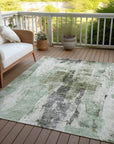 LOOMLAN Rugs Tundra Green Washable Indoor-Outdoor Rug