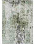 LOOMLAN Rugs Tundra Green Washable Indoor-Outdoor Rug