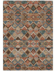 LOOMLAN Rugs Tuska Brown Washable Indoor-Outdoor Rug