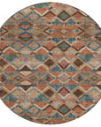 LOOMLAN Rugs Tuska Brown Washable Indoor-Outdoor Rug