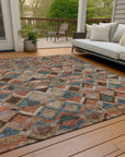 LOOMLAN Rugs Tuska Brown Washable Indoor-Outdoor Rug