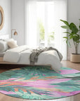 LOOMLAN Rugs Twystra Teal Washable Indoor-Outdoor Rug