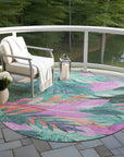 LOOMLAN Rugs Twystra Teal Washable Indoor-Outdoor Rug
