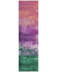 LOOMLAN Rugs Umberelle Purple Washable Indoor-Outdoor Rug