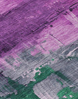 LOOMLAN Rugs Umberelle Purple Washable Indoor-Outdoor Rug