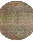 LOOMLAN Rugs Umbrea Green Washable Indoor-Outdoor Rug