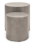 Una Concrete Round Garden Stools (Set of 2) - LOOMLAN - Urbia - Garden Stools