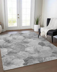 LOOMLAN Rugs Valmera Gray Washable Indoor-Outdoor Rug