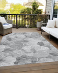 LOOMLAN Rugs Valmera Gray Washable Indoor-Outdoor Rug