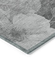 LOOMLAN Rugs Valmera Gray Washable Indoor-Outdoor Rug