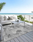 LOOMLAN Rugs Valmera Gray Washable Indoor-Outdoor Rug
