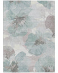 LOOMLAN Rugs Valtoria Blue Washable Indoor-Outdoor Rug