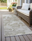 LOOMLAN Rugs Vantar Brown Washable Indoor-Outdoor Rug
