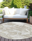 LOOMLAN Rugs Vantar Brown Washable Indoor-Outdoor Rug