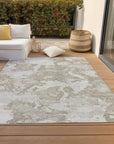 LOOMLAN Rugs Vantar Brown Washable Indoor-Outdoor Rug