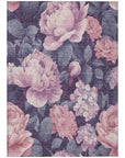 LOOMLAN Rugs Vashira Pink Washable Indoor-Outdoor Rug