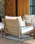 Seasonal Living Vaterra Teak And Rattan Patio 3-Seat Sofa