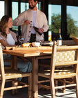 Seasonal Living Vaterra Teak And Rattan Patio Dining Table