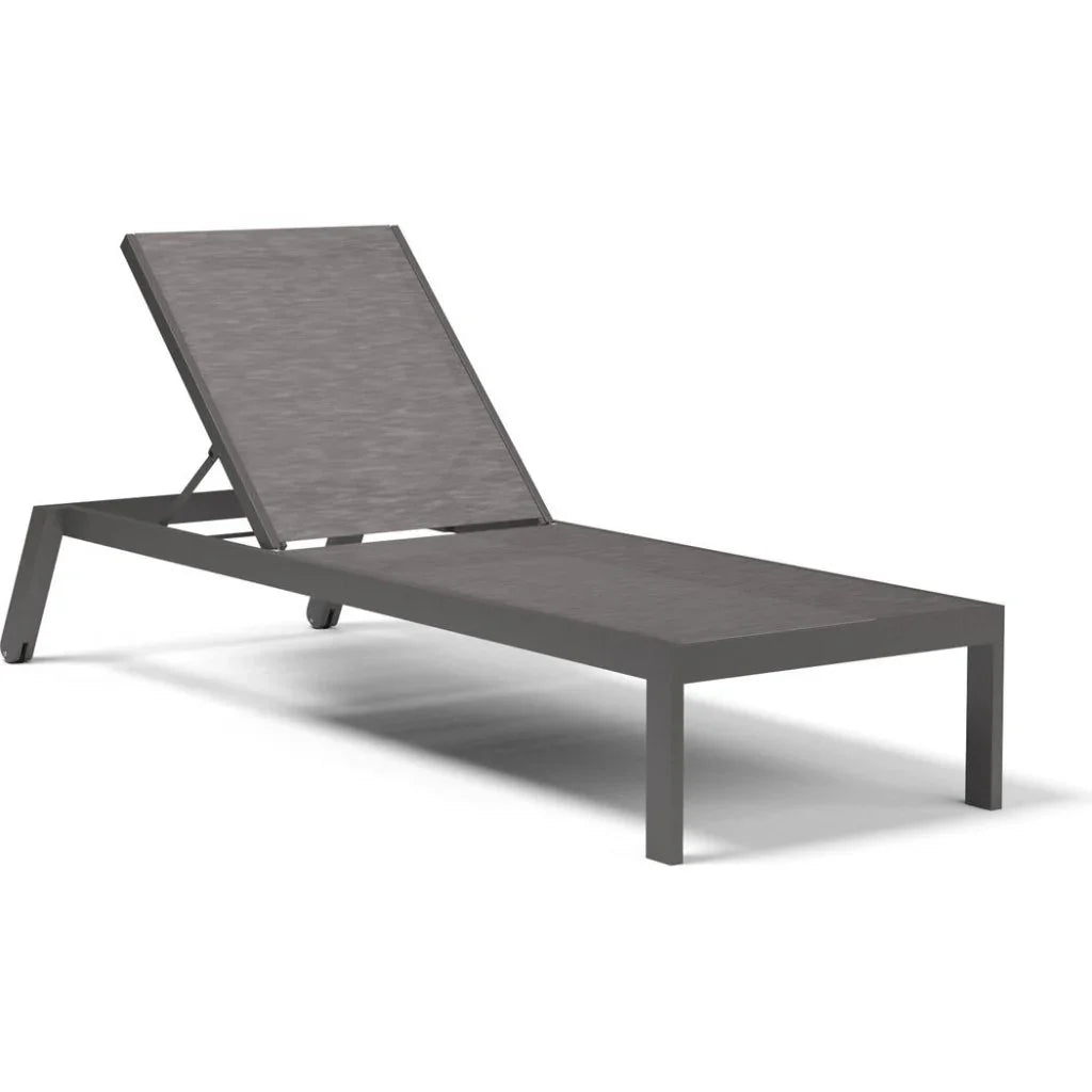 Vegas Aluminum Stackable Patio Chaise Lounge - LOOMLAN - Sunset West - Outdoor Chaises