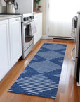 LOOMLAN Rugs Velina Blue Washable Indoor-Outdoor Rug