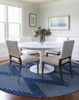 LOOMLAN Rugs Velina Blue Washable Indoor-Outdoor Rug