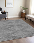 LOOMLAN Rugs Velina Charcoal Washable Indoor-Outdoor Rug