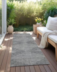 LOOMLAN Rugs Velina Charcoal Washable Indoor-Outdoor Rug