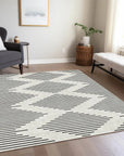 LOOMLAN Rugs Velina Ivory Washable Indoor-Outdoor Rug