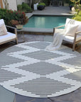 LOOMLAN Rugs Velina Ivory Washable Indoor-Outdoor Rug