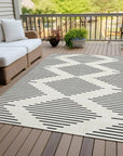 LOOMLAN Rugs Velina Ivory Washable Indoor-Outdoor Rug
