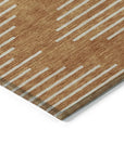 LOOMLAN Rugs Velina Orange Washable Indoor-Outdoor Rug