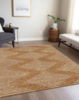 LOOMLAN Rugs Velina Orange Washable Indoor-Outdoor Rug