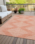 LOOMLAN Rugs Velina Salmon Washable Indoor-Outdoor Rug