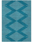 LOOMLAN Rugs Velina Teal Washable Indoor-Outdoor Rug