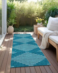 LOOMLAN Rugs Velina Teal Washable Indoor-Outdoor Rug