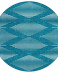 LOOMLAN Rugs Velina Teal Washable Indoor-Outdoor Rug