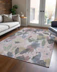 LOOMLAN Rugs Velustre Pink Washable Indoor-Outdoor Rug